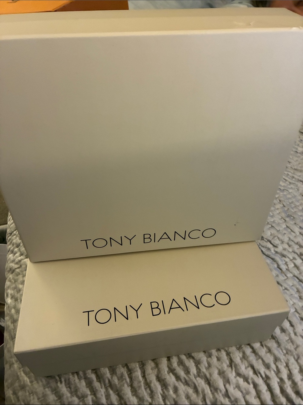 Tony Bianco Cream Branded Shoe Boxes - Set of Two